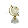 thumbnail image 3 of DecMode 5" Gold Globe with Marble Base and Tiered Base, 3 of 8