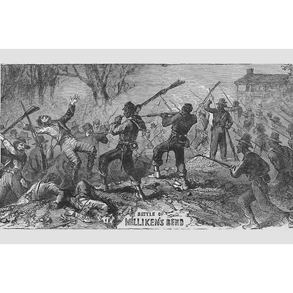 Battle of Milliken's Bend-Fine Art Canvas Print (20" x 30")
