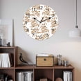 thumbnail image 2 of Wall Clock Brown Fruit Clocks PVC Silent Non-Ticking Battery Operated Decorative Berry Leaves Nature Round Clock for Home Living Room Kitchen Bedroom Office School Wall Decor 10 Inch, 2 of 9