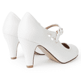 thumbnail image 4 of J. Adams Pixie Mary Jane Pumps - Retro Vintage High Heels - Comfortable Oxford Dress Shoes for Women with Ankle Strap, 4 of 7