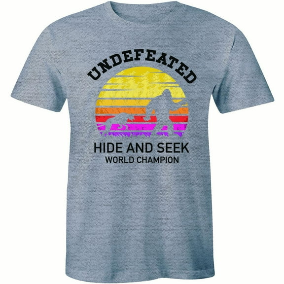 Big Foot Undefeated Hide And Seek World Champion Forest Sasquatch Mens T-Shirt