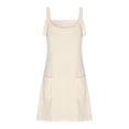 thumbnail image 4 of Robe d'Été pour Femmes Aguichant Mode Femmes Décontractée Confortable Aguichant Couleur Unie Poche Robe d'Été à Bretelles Robe d'Été pour Femmes avec Manches Robe d'Été avec Manches pour Femmes, 4 of 6