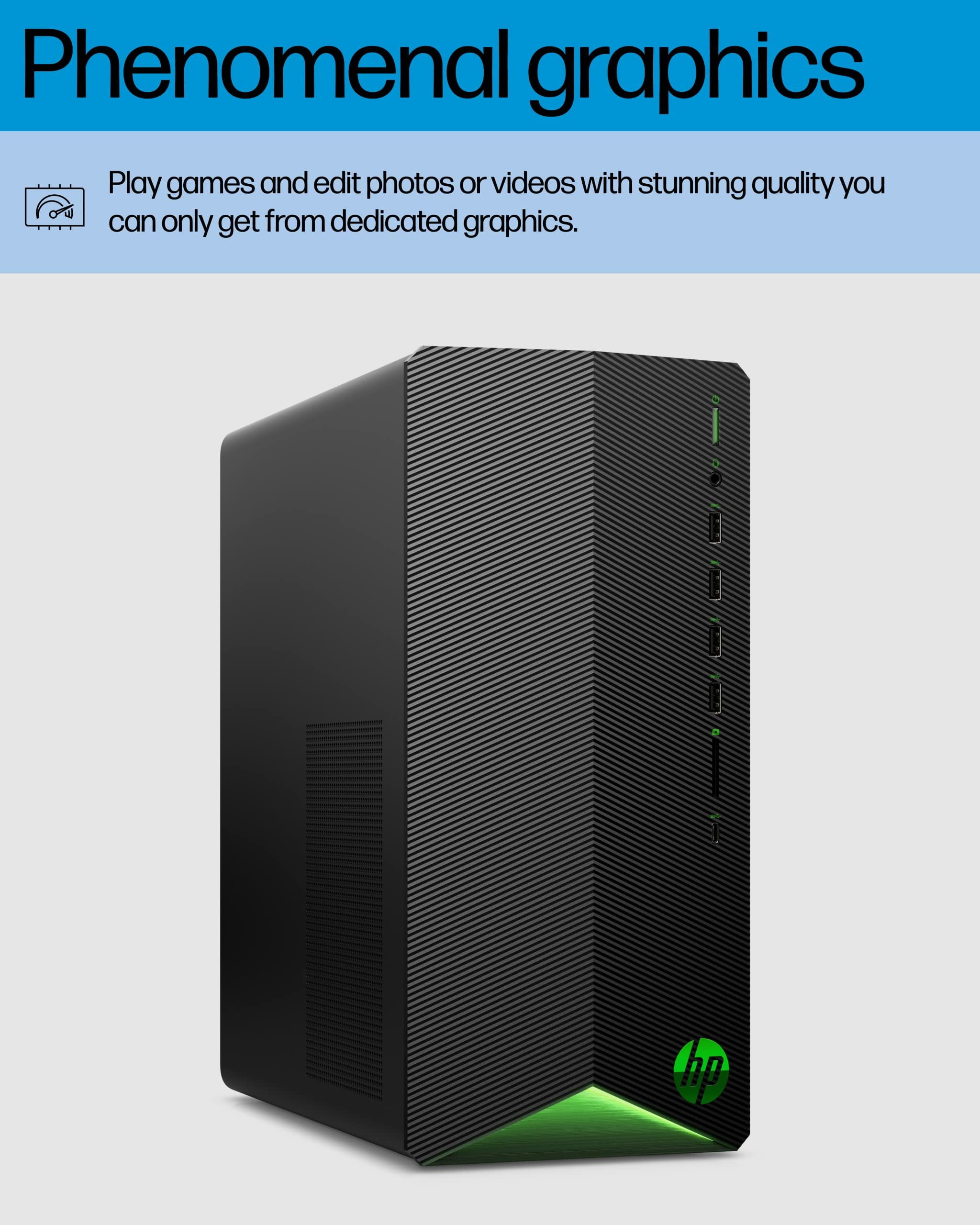 HP Pavilion Gaming Desktop, AMD Ryzen 7 5700G Processor, NVIDIA