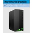 thumbnail image 4 of HP Pavilion Gaming Desktop, AMD Ryzen 7 5700G Processor, NVIDIA GeForce RTX 2060 graphic, 16 GB RAM, 1 TB SSD, Windows 11 Pro TG01-2460, shadow black, 4 of 8