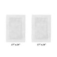 thumbnail image 3 of Better Trends 2 Piece Premium Bathroom Rug Set 100% Cotton Soft Tufted Reversible Bath Rug Water absorbent Bath Mat for Bathroom Shower and Tub Use, Edge Collection White (17" x 24" | 17" x 24"), 3 of 5