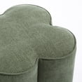 thumbnail image 5 of Zesthouse 18.5″ Linen Fabric Ottoman, Modern Ottoman Coffee Table for Living Room, Flower Shaped Foot Stools, Upholstered Footrest Stool for Couch, Green, 5 of 9