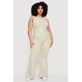 thumbnail image 2 of Women's Plus Size Side Ruched Crew Neck Tank Top, 2 of 4