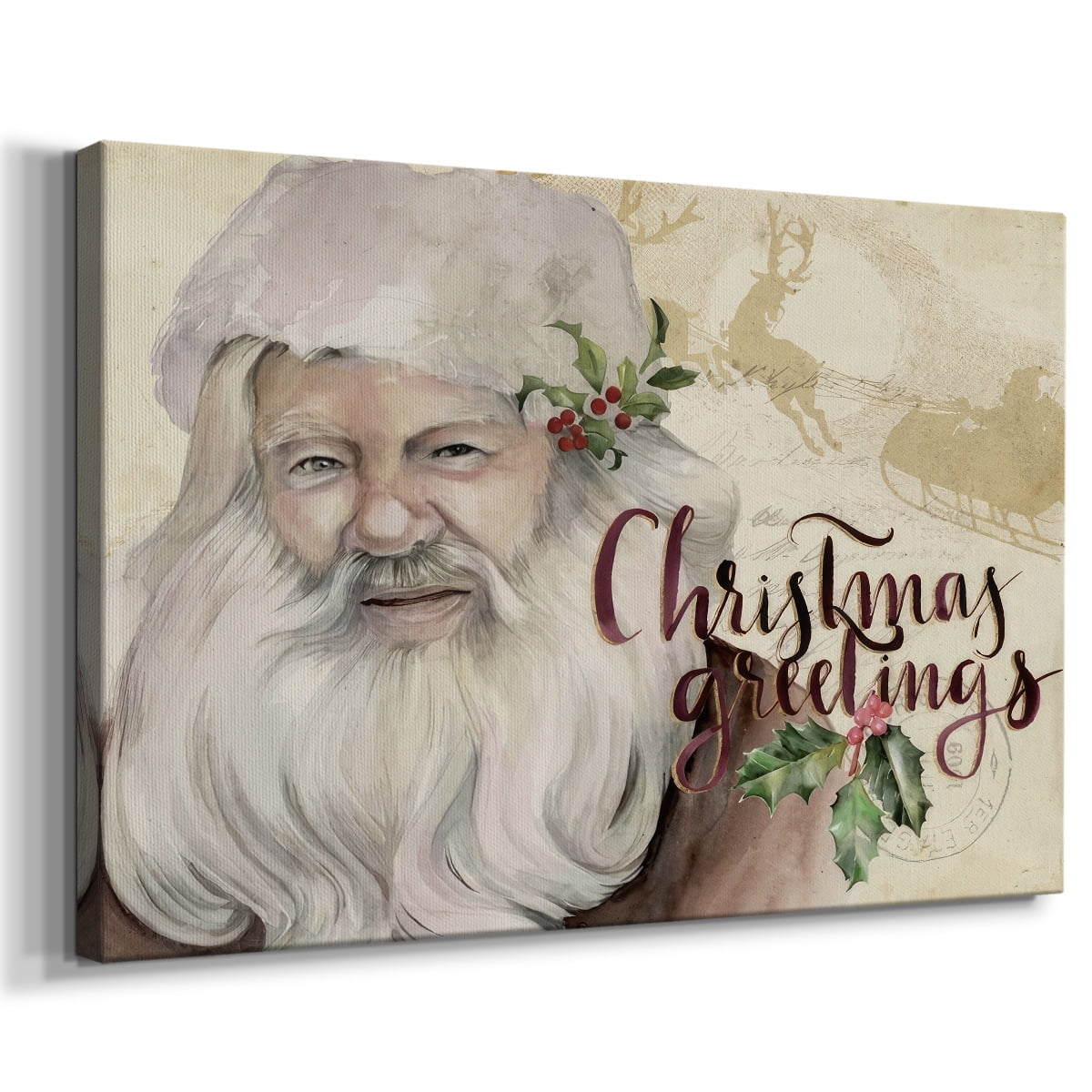Christmas Greetings Collection A- Gallery Wrapped Canvas