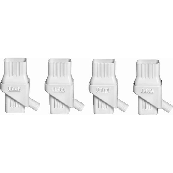 Oatey 14209 Mystic Rainwater Collection System Fits 2" X 3" Residential Downspouts, white 4 Pack