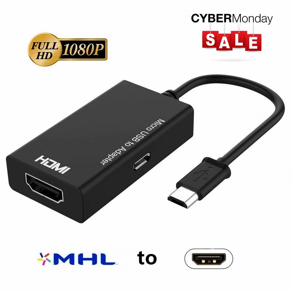 Jobtilbud Calibre ingen forbindelse Micro HDMI Adapter, Micro USB to HDMI Cable Adapter,Compatible for Android  Devices Samsung Galaxy Note 4, Note Edge, S2, LG, WTPe, HTC One M8, Xiaomi  - Walmart.com