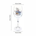 thumbnail image 3 of Snowman Christmas Holiday Stemware 12oz, Wine Glass with Smooth 2D Print, Festive Xmas Party Table Decor & Hostess Gift for Wine Lovers & Family, 3 of 4