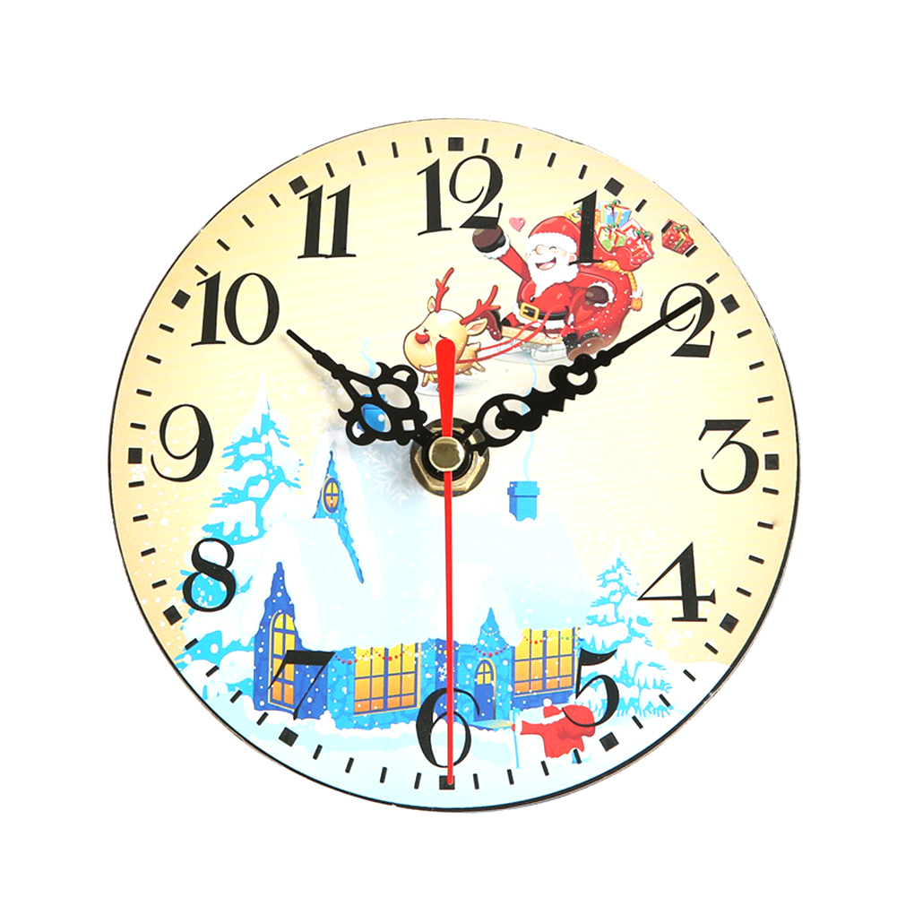 Christmas Decoration Clock Home Retro European Style Small Wall Clock