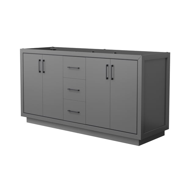 Wyndham Collection WCF111166DGBCXSXXMXX Icon 66" Double Free Standing Vanity Cabinet Only