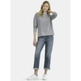 thumbnail image 4 of Time and Tru Women's Tunic Sweatshirt with High-Low Hem, Sizes XS -4X, 4 of 5