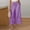 Purple women high waisted capri pants a1, variant on Cagogo Women's High Waisted Wide Leg Capri Pants with Pockets Plaid Casual Summer Vacation Trousers Beach Lounge Cropped Palazzo Pants, Purple S