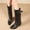 Black, variant on Bnwani Women Boots Winter Fashion Pointed Toe Mid-Heel Knee-High Versatile Casual Solid Western Boot Black Size 5.5