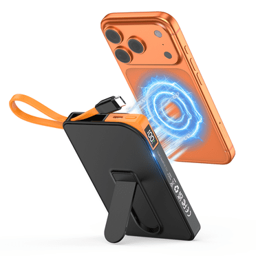 Magnetic Wireless Portable Charger, 10000mAh Power Bank 22.5W Fast Charging Battery Pack Compatible with iPhone 17/16/15/14/13 Series, Black