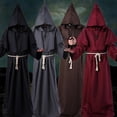 thumbnail image 3 of Capa con capucha Medieval para Halloween para hombres, disfraz de Doctor de la peste, máscara, sombrero, Cosplay, Steampunk, sacerdote, Horror, mago, 3 of 4