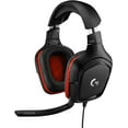 thumbnail image 1 of Refurbished (Good) Logitech G332 Wired Stereo Gaming Headset with Mic - Black/Red (981-000755), 1 of 4