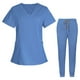 thumbnail image 4 of Uniformes de trabajo,Uniformes de trabajo de enfermería Camiseta con cuello en V Pantalón deportivo,Ropa de trabajo para mujeres Ropa de trabajo para mujeres,Conjunto de ropa de trabajo para, 4 of 8