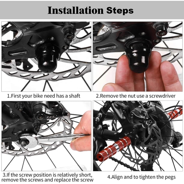 Pédales Antidérapantes en Alliage d'aluminium pour BMX, Cale Pied Vélo, Pegs BMX, Pédale de Vélo, Pegs VTT, Pegs Vélo, Repose-Pieds Cylindriques pour Vélo BMX Pédales Antidérapantes en Alliage d'aluminium pour BMX, Cale Pied Vélo, Pegs BMX, Pédale de Vélo, Pegs VTT, Pegs Vélo, Repose-Pieds Cylindriques pour Vélo BMX