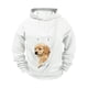 thumbnail image 4 of Ceisia Pet Carrier Hoodie Long-Sleeve for Men with Cotton Fabric Solid Color Drawstring Dogs Cats Pockets White XXXXL Gift, 4 of 5