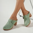thumbnail image 6 of Decould sylf Mules for Women Closed Toe Slip-on Clogs Comfortable Wedge Sandals, 6 of 7