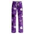 thumbnail image 4 of Purple 2026 Lounge Pj Bottoms Wide Leg Sleep Pant Halloween Cosplay Cute Pajama Pants Classic Trousers Gifts for Adults, Theme Parties, Costume Parties,Dress-Up S, 4 of 5