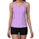 thumbnail image 4 of Traje de baño conservador de dos piezas para mujer, tankini, con sujetador acolchado, sin mangas, cuello redondo, estampado informal, traje de baño de dos piezas para mujer, trajes de baño tankini par, 4 of 9
