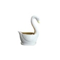 thumbnail image 2 of Maceta blanca | Jarrón cerámico para jardineros | Soporte decorativo para suculentas, elegante acento de jardín en casa, diseño duradero, uso interior exterior | Blanco | 4,25x2,95x3,93, 2 of 8