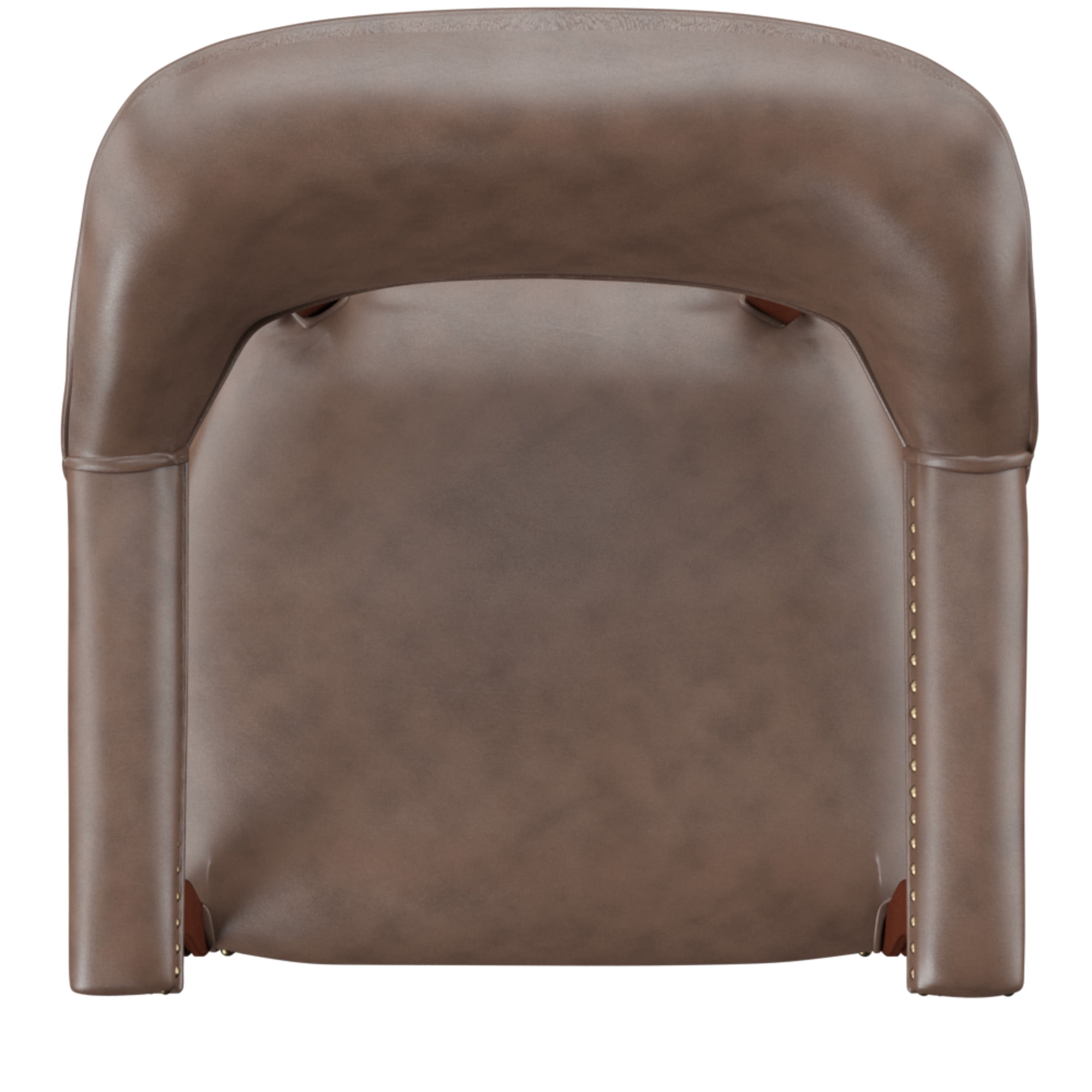 Steve Silver Tournament Faux Leather Dining Chairs with Arms, Brown