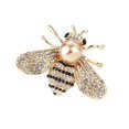 thumbnail image 4 of Broche de de miel para mujer, joyería, Pin decorativo, broches de aleación con diamantes de imitación, insignia de solapa para ropa, aniversario Dorado Yinane Broche, 4 of 8