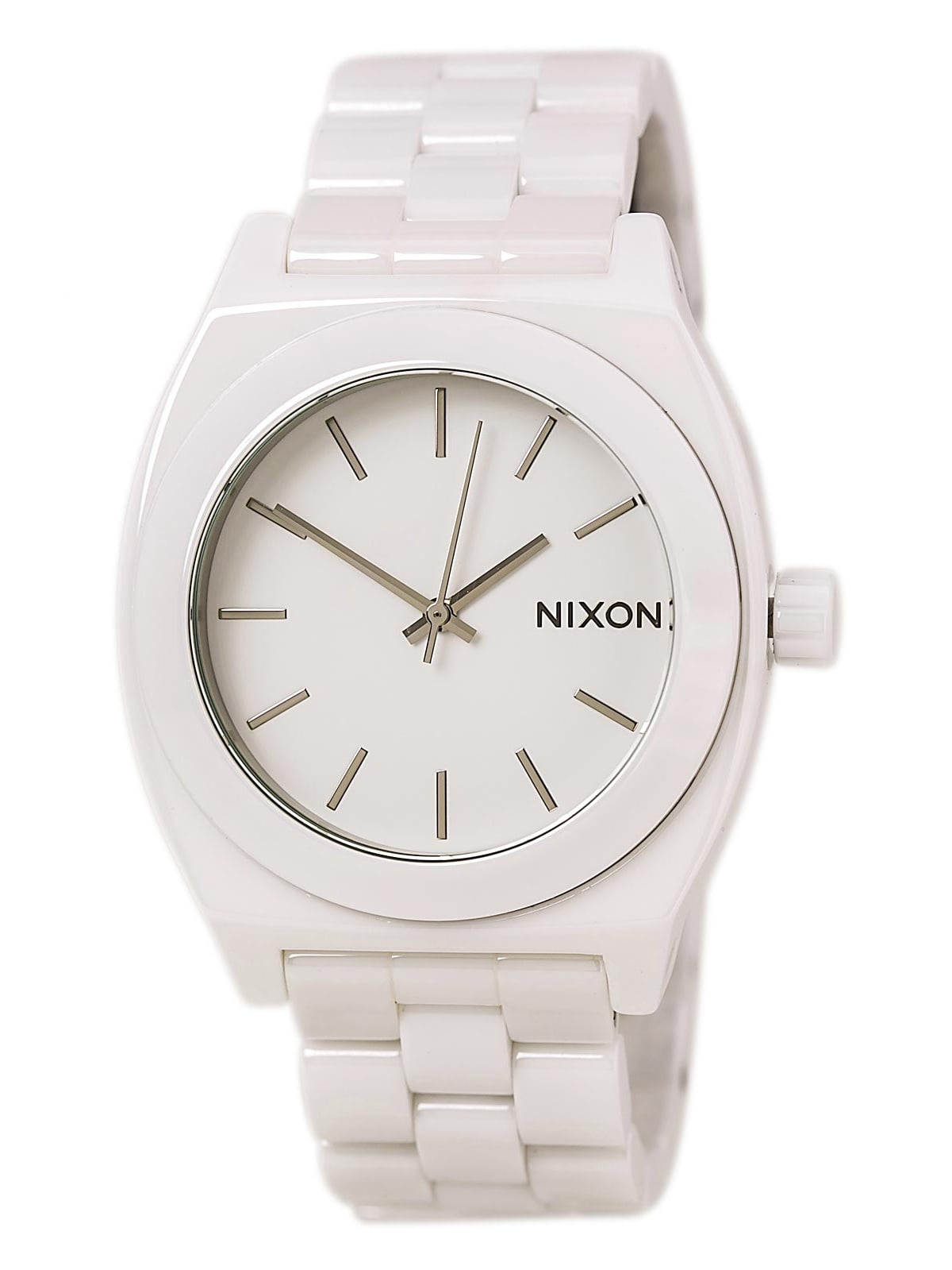 Nixon Men's A250100 Unisex The Ceramic Time Teller White Dial White