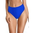 thumbnail image 6 of RELLECIGA Women's Royal Blue High Cut High Waisted Bikini Bottom Size Small, 6 of 8