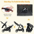 thumbnail image 6 of Roromall Double Stroller for Infants and Toddlers, Foldable Tandem Stroller, Reversible Pushchair Bassinet Pram with Large Storage Basket, Adjustable Backrest & Canopy, 6 of 9
