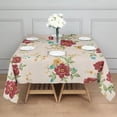 thumbnail image 3 of Pioneer Flower Floral Print Pattern Square Tablecloth,Waterproof Square Table Cover,Wipeable Spillproof Washable Table Cover for Home Kitchen Party Decor 60"x60"(152x152cm), 3 of 6