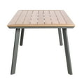 thumbnail image 5 of Franklin Outdoor Aluminum and Faux Wood Dining Table, Natural, 5 of 9