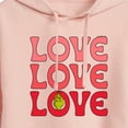 thumbnail image 3 of The Grinch - Grinch Love Stack  - Juniors Cropped Pullover Hoodie, 3 of 5