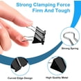 thumbnail image 4 of 200pcs Binder Clips Assorted Sizes, 4 Sizes Large, Medium, Small, Mini, Metal Paper Clamps, Bulk Black Clips Office Supplies (1 1/4", 1", 3/4", 1/2 Inch), 4 of 7