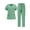 Green, variant on Womens Scrub Set Quick Dry V Neck Top and Cargo Pants Two Piece Medical Uniform Jogger Trousers Dental Clinic Nurse Scrubs Set with Multi Pockets, Army Green, L