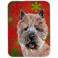 thumbnail image 1 of Carolines Treasures SC9758LCB Norwich Terrier Grande Taille Flocons de Neige Rouges Vacances Planche à Découper en Verre, 1 of 2