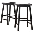 thumbnail image 3 of Weston Home Ashby 29" Backless Wood Bar Stools, Set of 2, Black Rubbed Finish, 3 of 3
