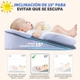 thumbnail image 2 of Almohada Antireflujo, 63CM Cuerpo Completo Cojin Anti Reflujo, Colchon Antirreflujo Con Inclinación De 15 Grados, Con Zona De Modelado De Cabeza Y Cinturón De Seguridad, Cómodo, Seguro Y Sin Alergia, 2 of 7