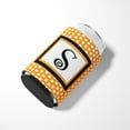 thumbnail image 3 of Letter S Initial Monogram - Orange Polkadots Can or Bottle Hugger, 3 of 5