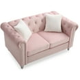 thumbnail image 5 of Glory Furniture Raisa Velvet Loveseat in Pink, 5 of 6