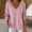 Pink, variant on Bnwani Plus Size Blouses for Women, Loose Daily Plaid Shirt Long Sleeve V-Neck Tops Trendy Green L
