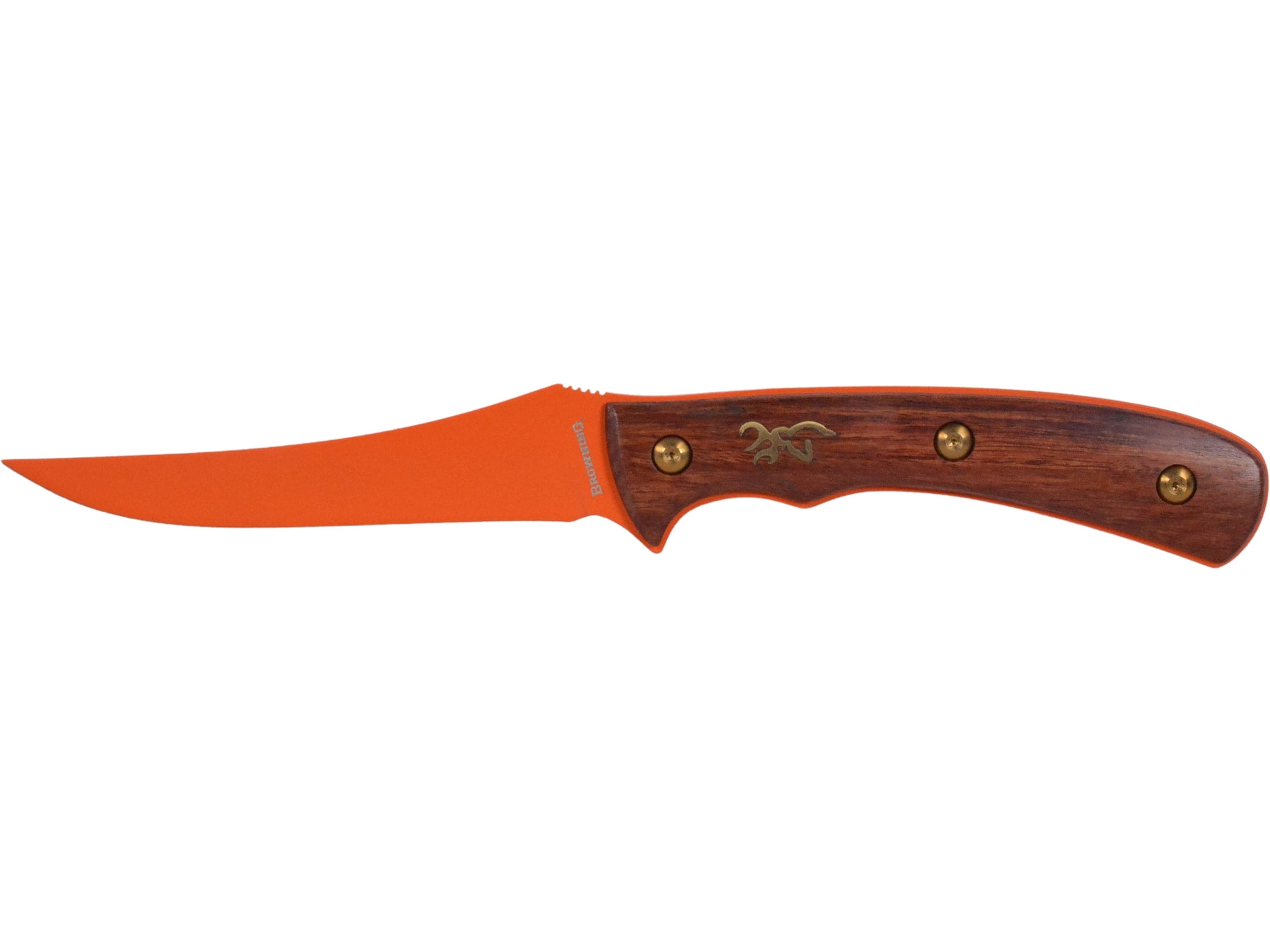 Browning Ignite 2 Survival Knife - Orange, 7Cr17MoV Steel Blade With Fire Starter, Polymer Sheath