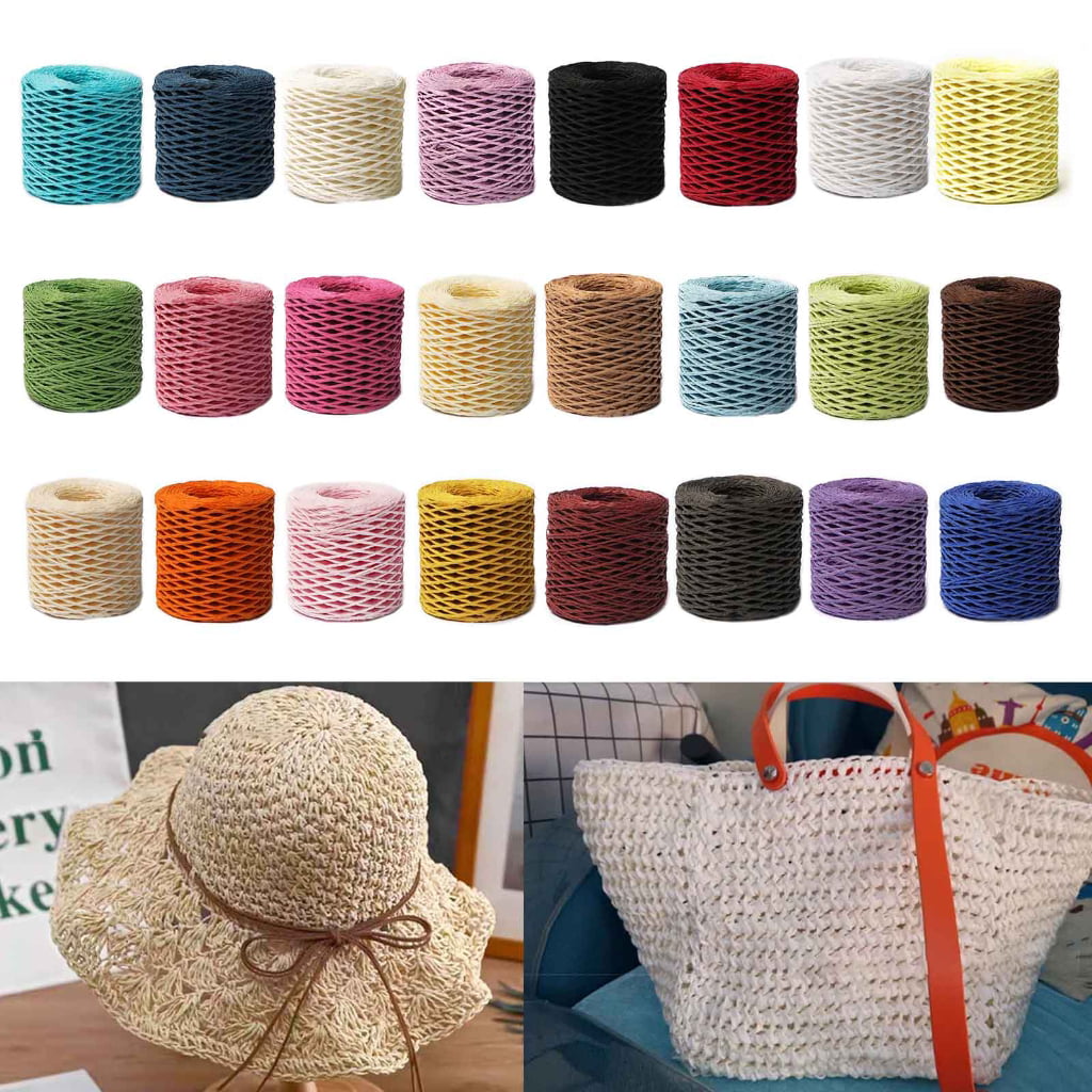 Himalaya Raffia Multi Color Yarns, Paper Yarns, 35 Gr 1,23 Oz, 80 Mt 87  Yards, Paper Yarn, Hat Yarn, Crochet Yarn, Basket Yarn 