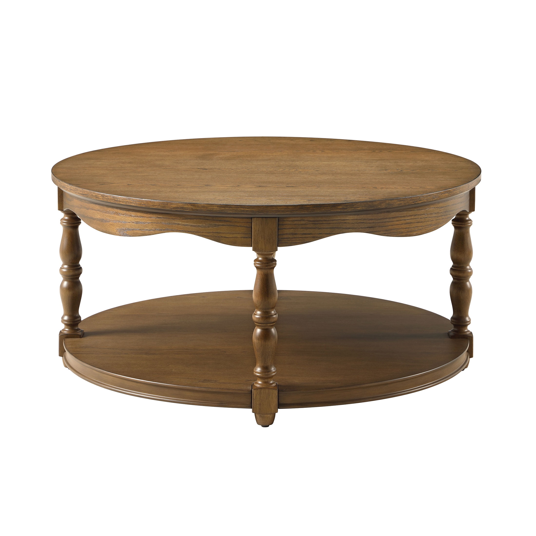 The Pioneer Woman Helen Round Coffee Table, Heirloom Brown