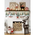 thumbnail image 3 of Snowman Christmas Mantel Scarf Fireplace Decorations for Living Room, Xmas Tree Ball Farmhouse Plaid Elk Fireplace Mantel Scarf Cover Runner for Halloween/Thanksgiving/Christmas Decor 90"x17", 3 of 6
